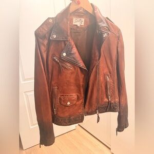 Scully Women's Distressed Brown Leather Jacket